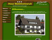 Tablet Screenshot of haus.waidmannsruh.harz.de