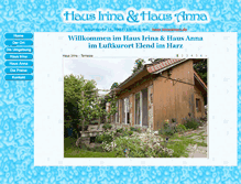 Tablet Screenshot of haus-irina.harz.de