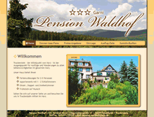 Tablet Screenshot of pension.waldhof.harz.de