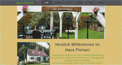Desktop Screenshot of haus-florian.harz.de