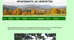 Desktop Screenshot of apartments.am.hexenstieg.harz.de