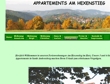 Tablet Screenshot of apartments.am.hexenstieg.harz.de